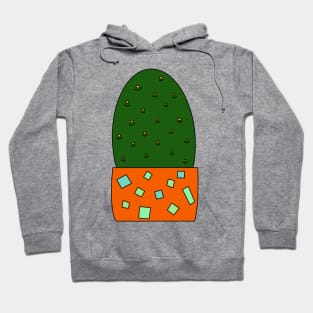 Cute Cactus Design #7: Modern Beavertail Cactus Hoodie